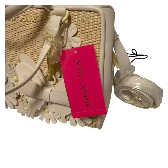 NEW Betsey Johnson Alfie Flowers Butterflies Satchel/Crossbody Whimsical Bag - Picture 7 of 8